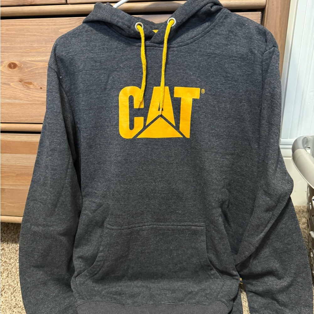 CAT Charcoal Hoodie with Yellow Accents